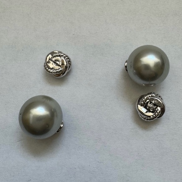 Kate Spade Grey faux pearls stud earring - Picture 6 of 7